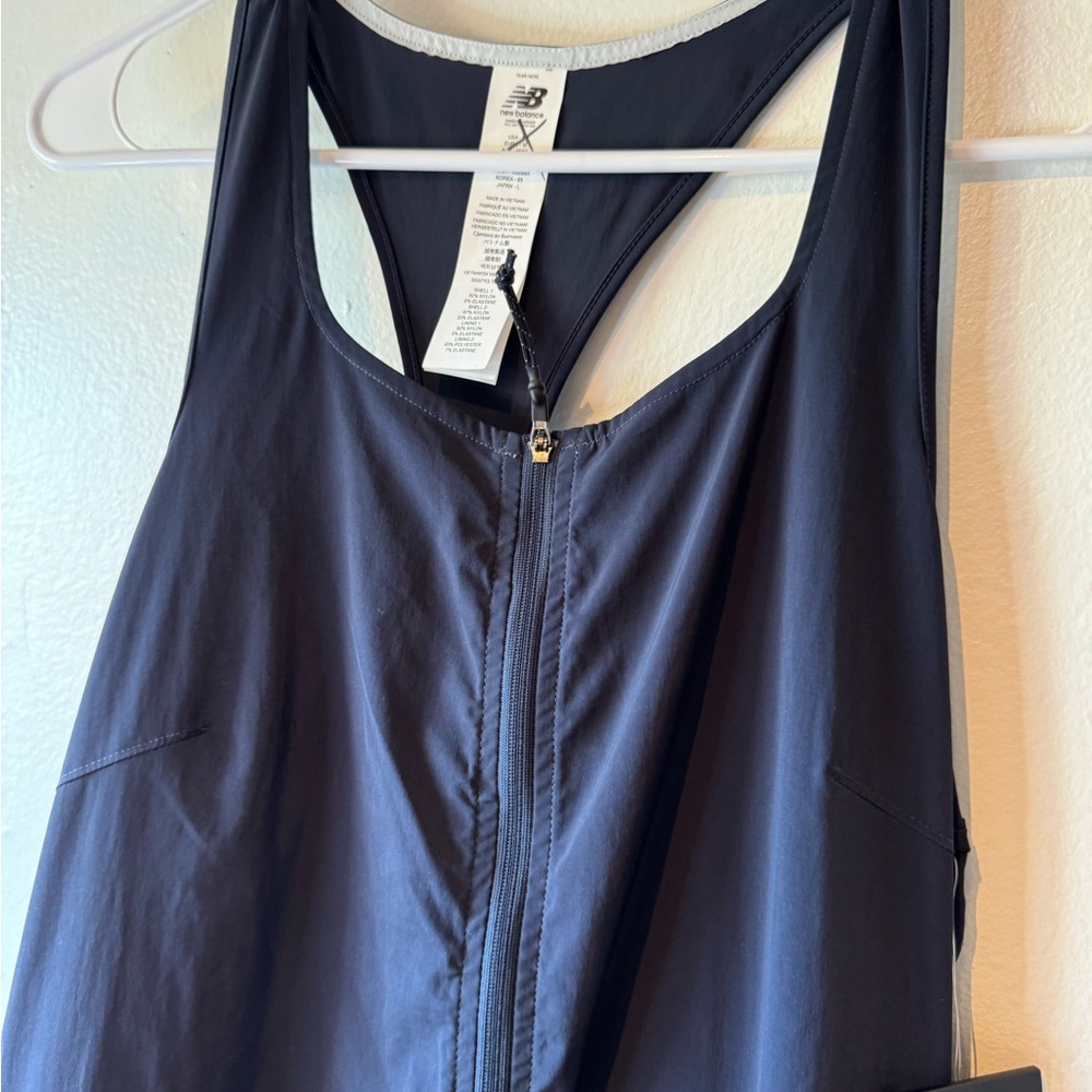 New Balance Q Speed Dry Racerback Active‎ Romper Jumpsuit Navy Blue Size Medium - Picture 3 of 8
